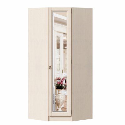 Шкаф угловой высокий с зеркальной дверью Амели 642230 (Любимый дом)